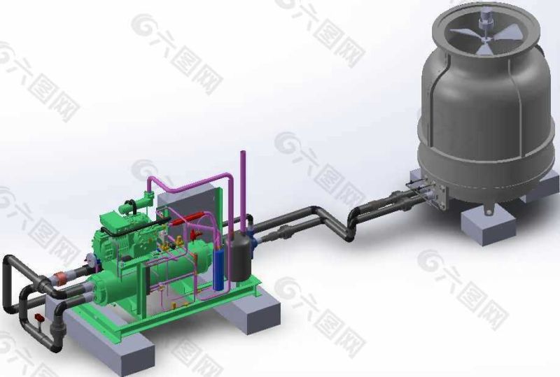 化工冷凝回收设备模型（化工冷凝回收设备模型图片）